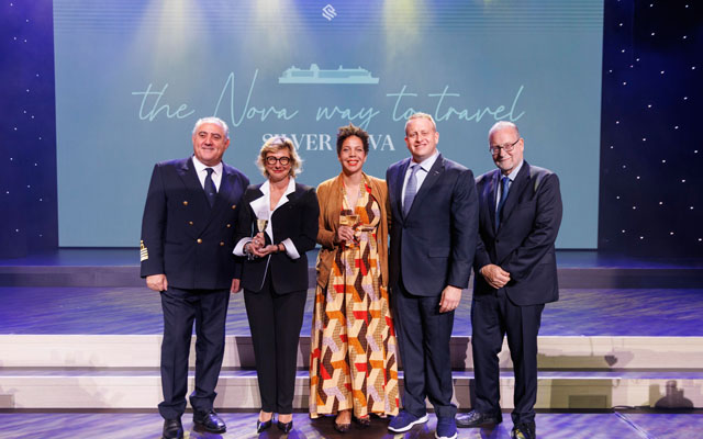 Bagpipes, blessings, and bottle breaking