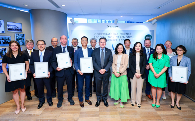 Cathay celebrates record growth in its corporate SAF programme